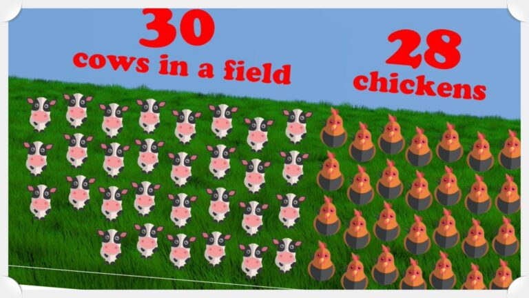 30 cows 28 chickens