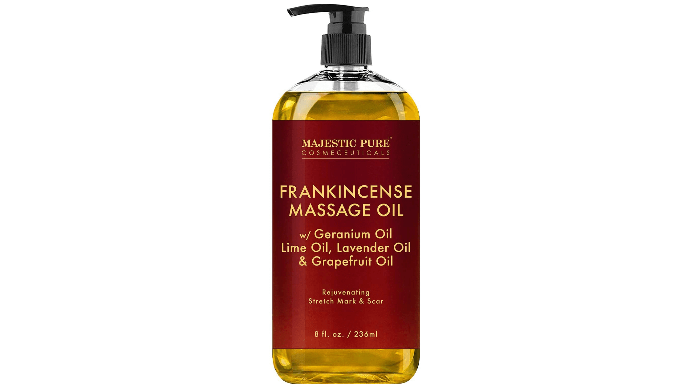 Stretch Mark and Scar Frankincense Massage Oil by Majestic Pure