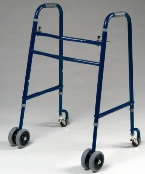  6 Wheeled Bariatric Double Button Folding Walker