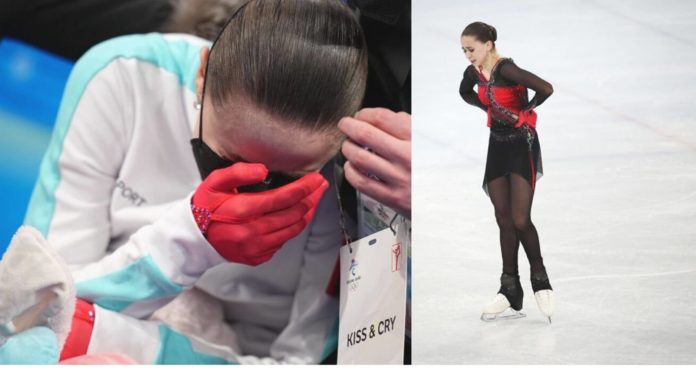 Womens-Free-Skate-Ends-In-Tears-And-Sobs-Russias-Kamila-Valieva-Stumbles-And-Falls-During-The-Event-Ends-Up-In-The-Fourth-Position-1
