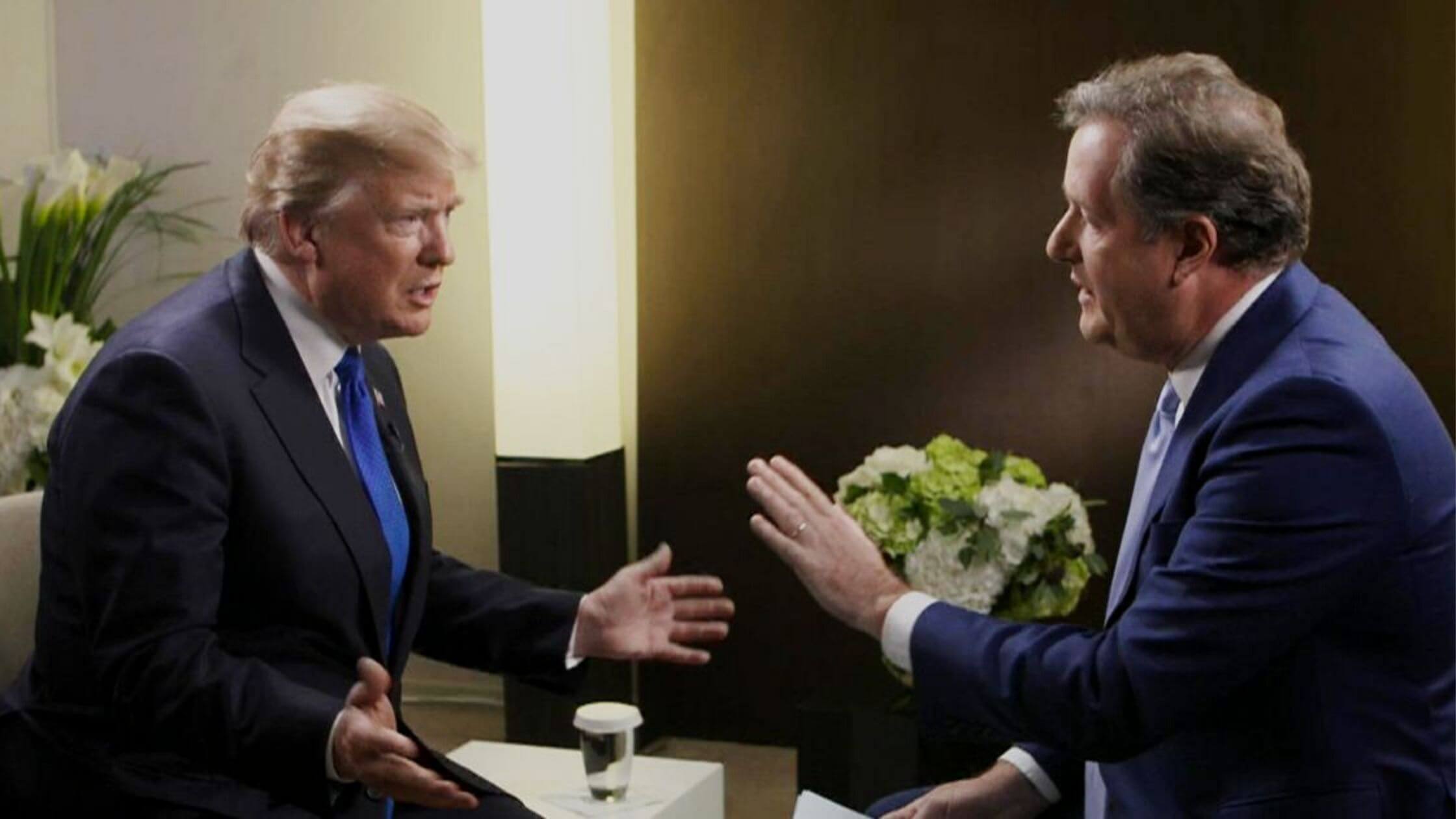 Trump refutes storming out of Piers Morgan