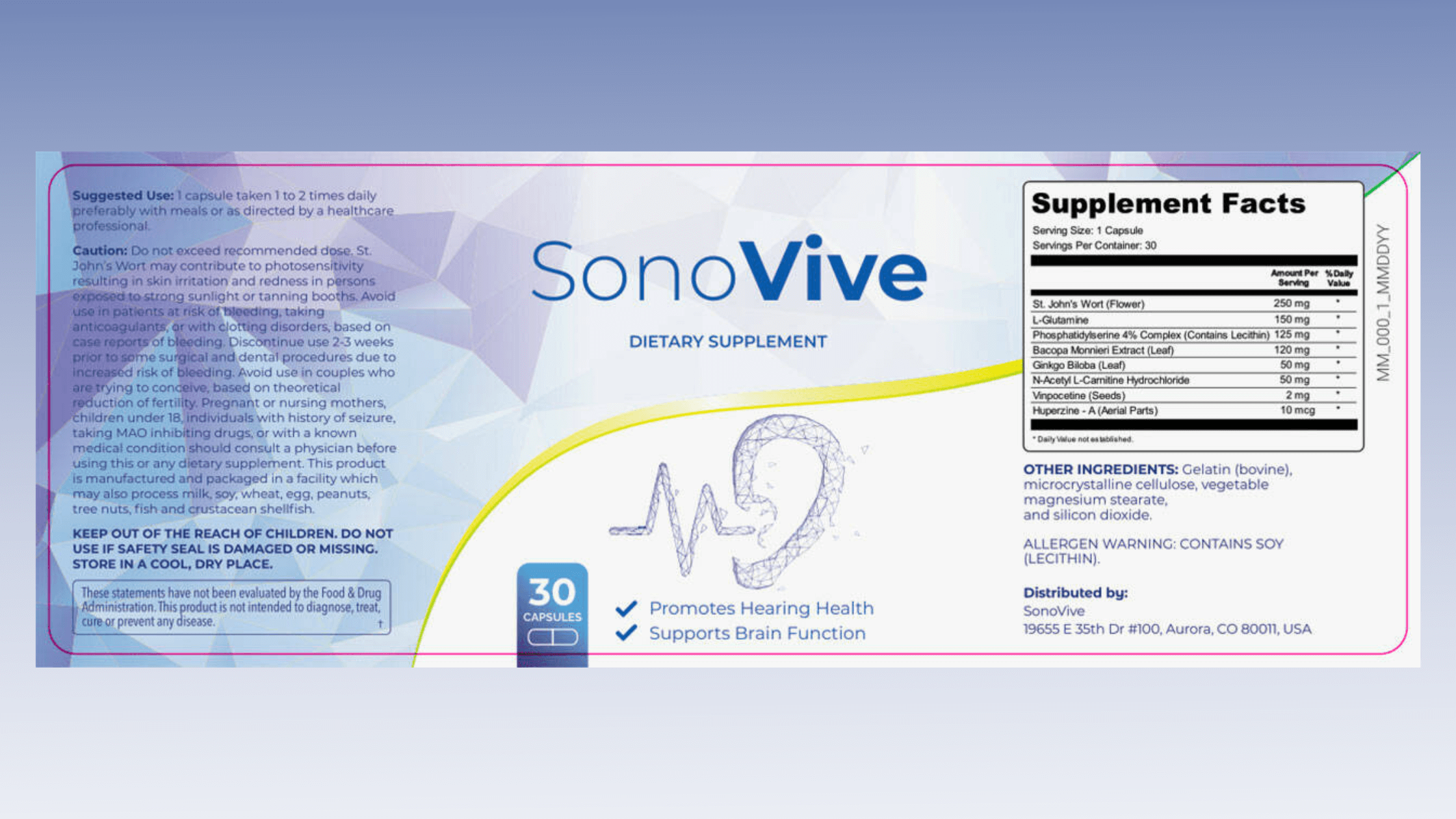 SonoVive Dosage