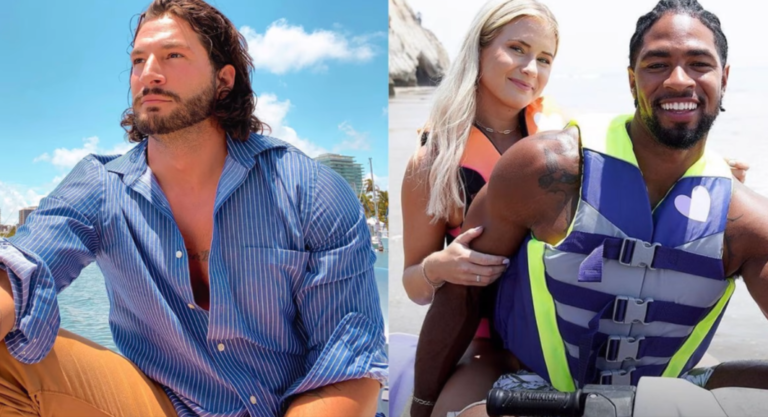 Kyle Fraser and Deb with Jesse on Love Island USA 2022