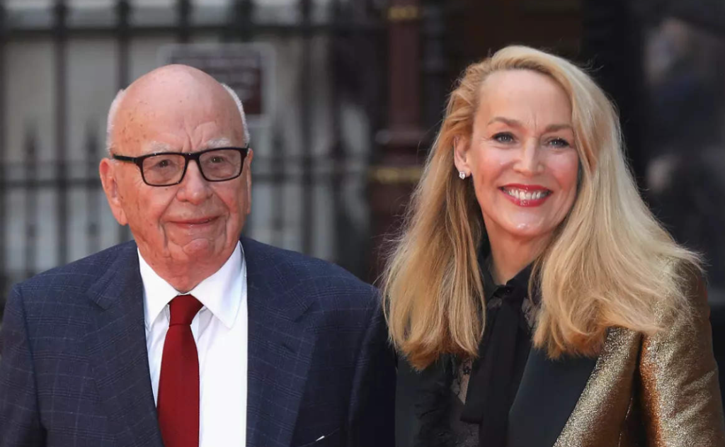 Rupert Murdoch and Jerry Hall