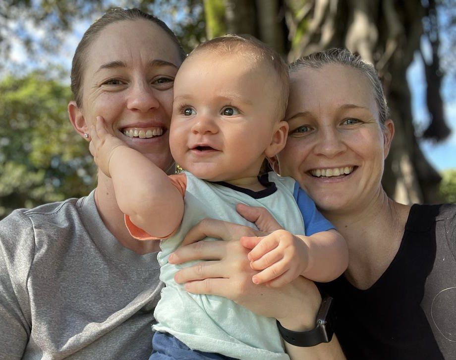 Rachael Haynes With Her Wife And Baby