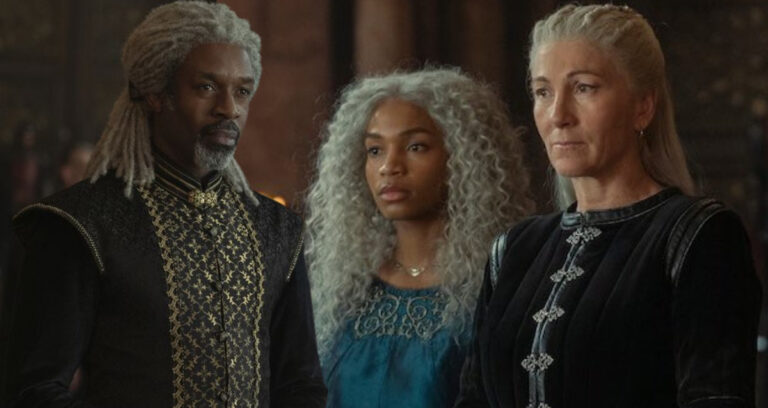 King Viserys asks Princess Rhaenys to chose the heir to Driftmark in House of the Dragon