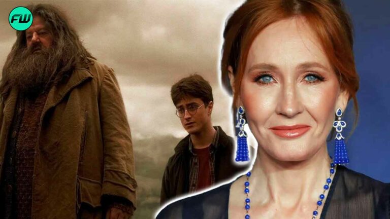 JK Rowling and Hagrid