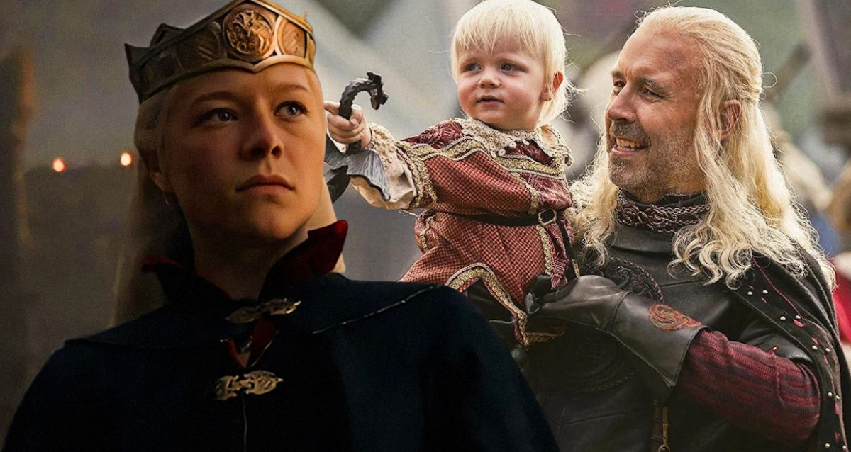 King Viserys I Targaryen declares his daughter, Rhaenyra Targaryen as heir